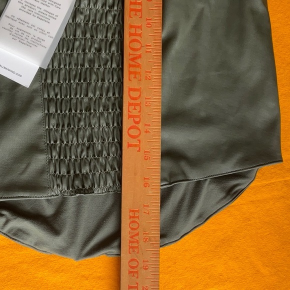 7 for All Man Kind Olive Green Corset Faux Leather Top in Size M, NWT - Picture 15 of 15